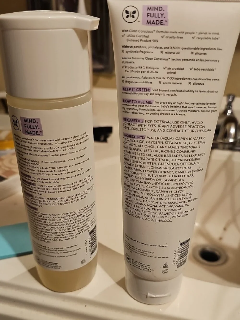 Honest Lavender Face & Body Lotion and Shampoo Bundle